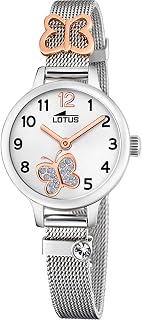 Lotus Mädchenuhr Analog aus Edelstahl 316l Silberfarben