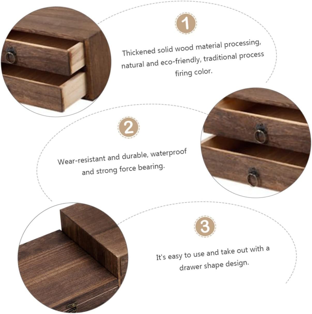 1Set High Vintage Wooden Tea Box for Pu Er Tea Storage Stylish Tea Box Organizer for Loose Tea and Tea Cakes Elegant Desktop Tea Storage Solution