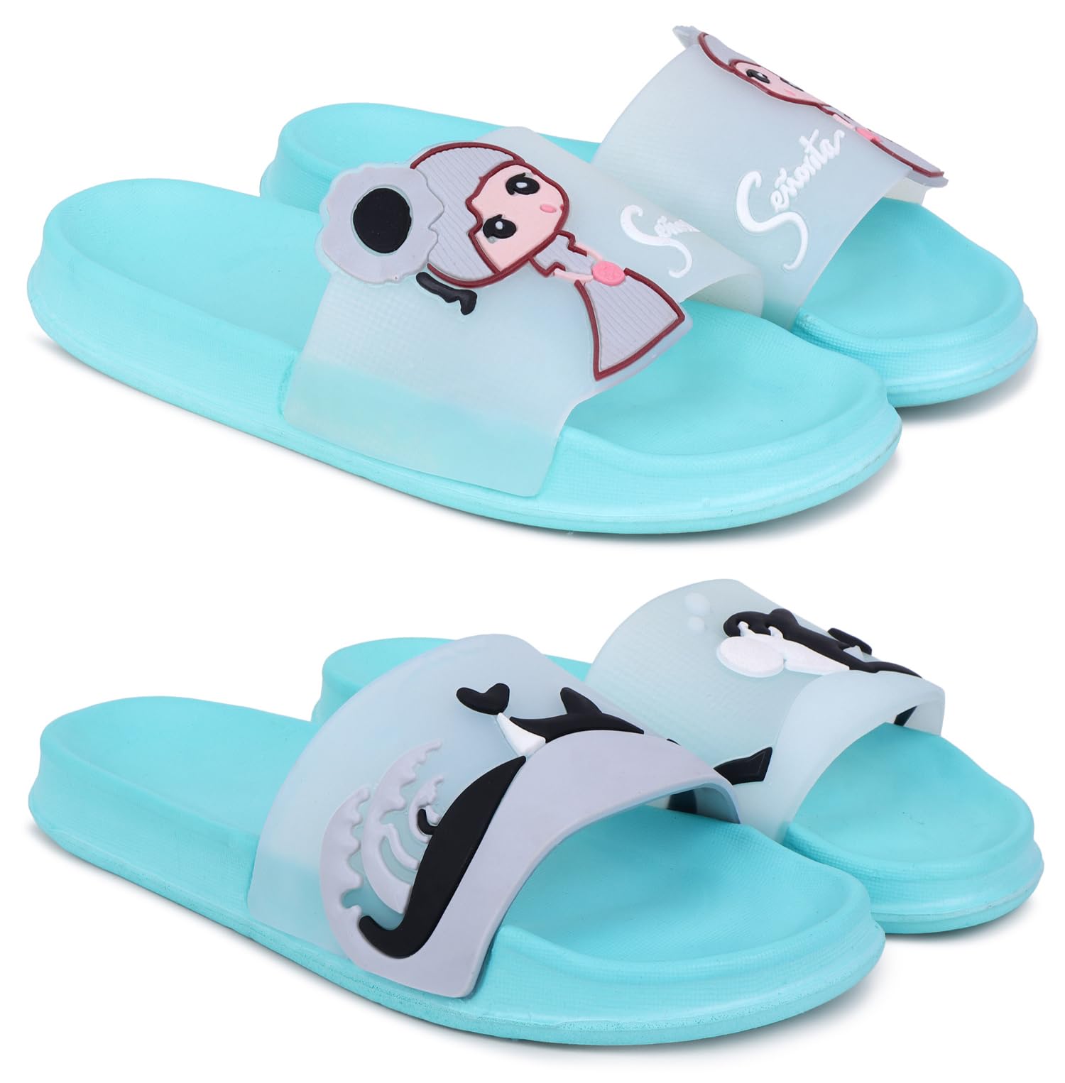 pampy angel Combo Pack of 2 Slipper/Flip Flops/Slides for Women (Senorita,Dolphin)-picture-51