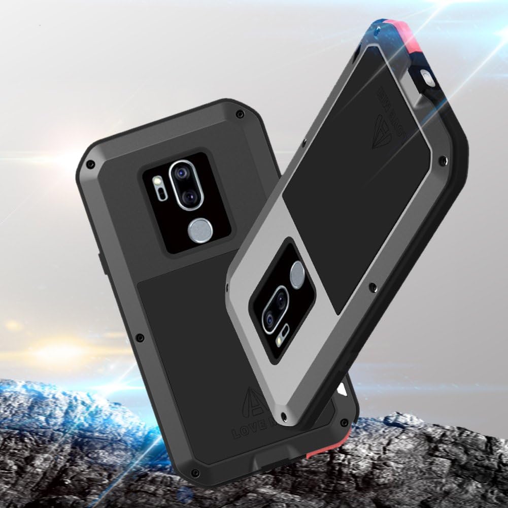 Suреr Brаndѕ Feitenn Case for LG G7 / LG G7 ThinQ, Armor Aluminum Alloy Cover Heavy Duty Gorilla Glass Rubber Waterproof Shockproof 360 Protective Military Outdoor Men Bumper Defender for LG G7 2018 - Black ❤ Crаzу Dеаlѕ Feitenn Case for LG G7 / LG G7 ThinQ, Armor Aluminum Alloy Cover Heavy Duty Gorilla Glass Rubber Waterproof Shockproof 360 Protective Military Outdoor Men Bumper Defender for LG G7 2018 - Black