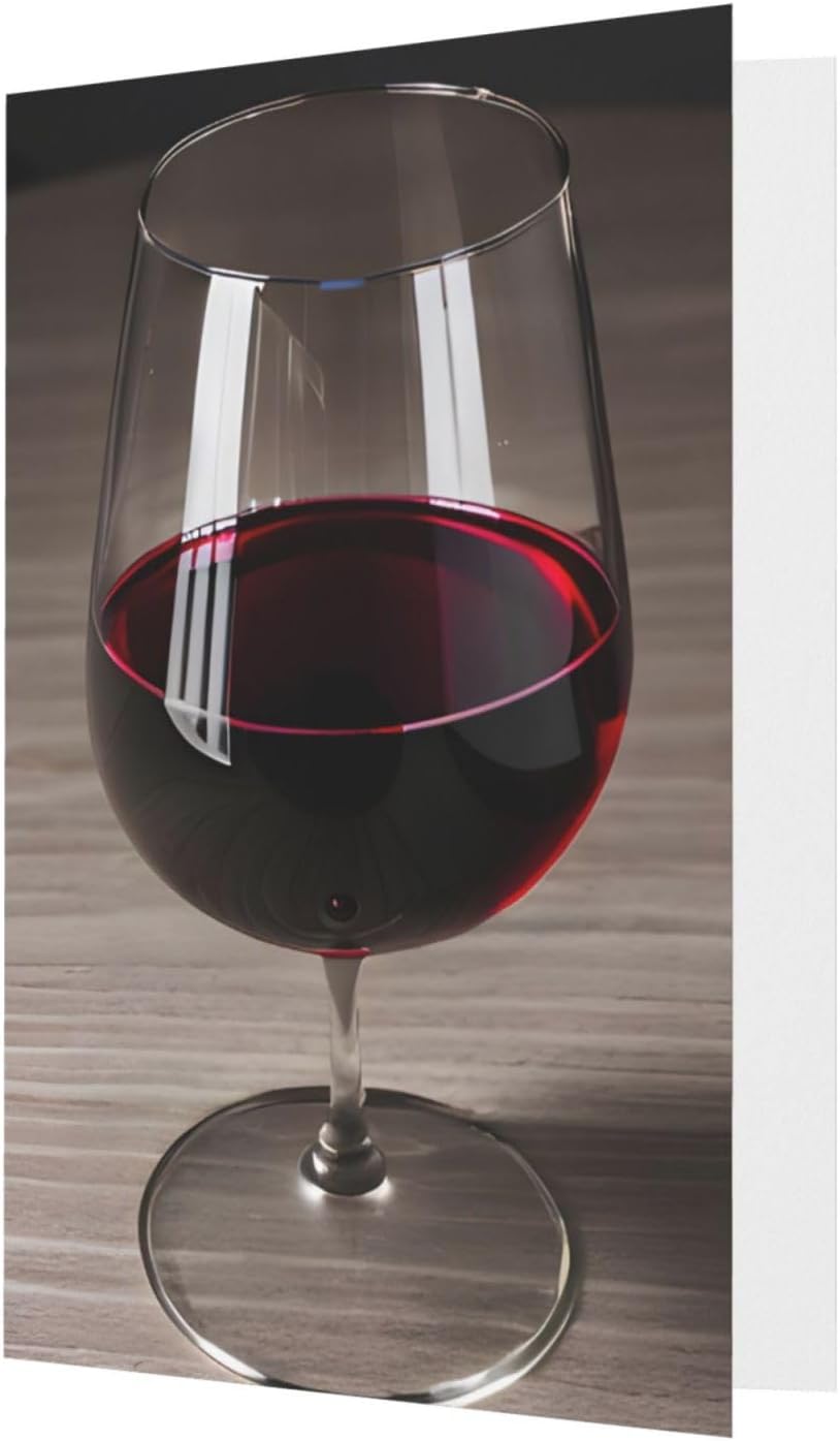 Wine Bottle Glass Print Cards And Envelopes Self-Seal Thank You Greeting Cards And All Occasions