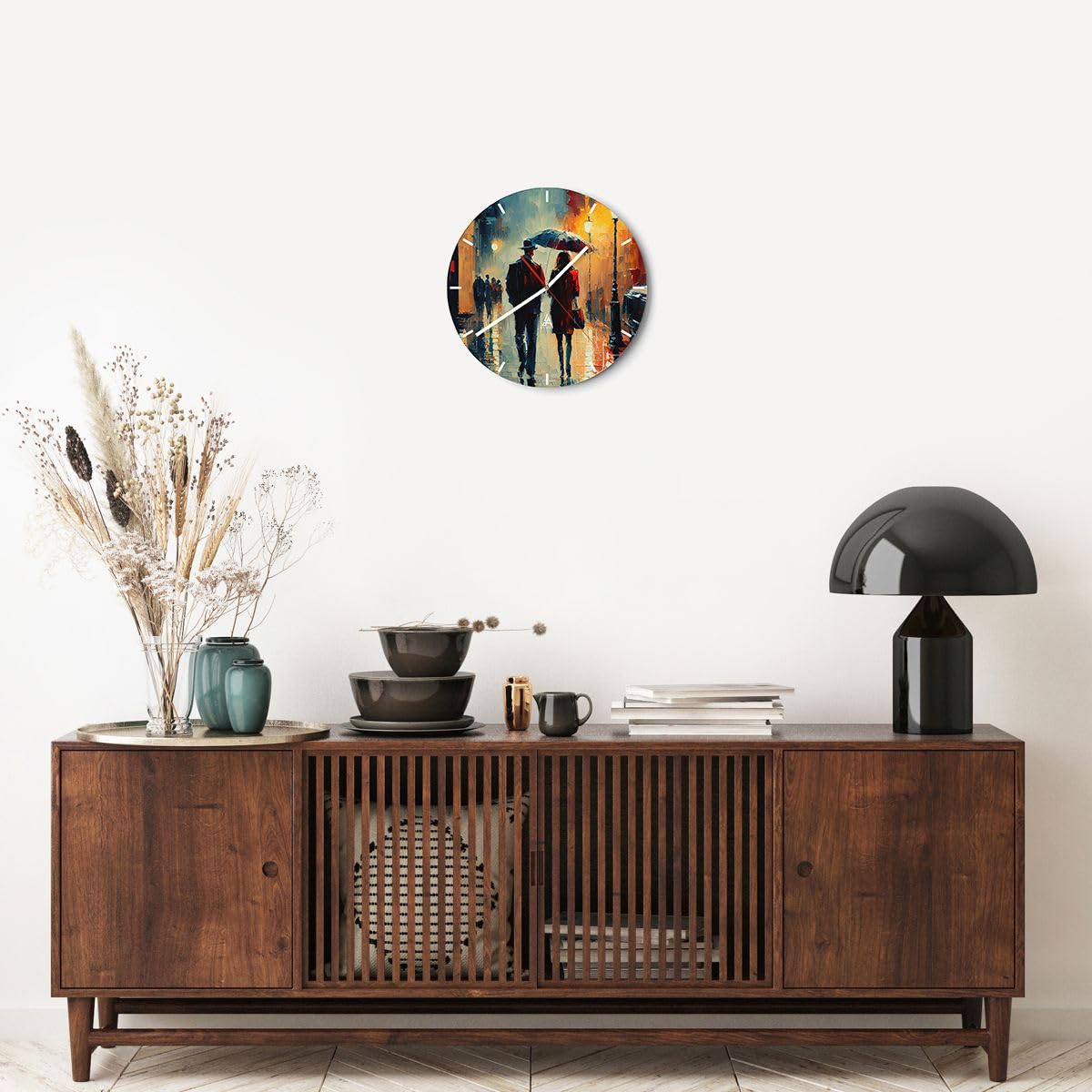 Horloge Murale Design Ronde 30x30 cm Personnes Art - 5776