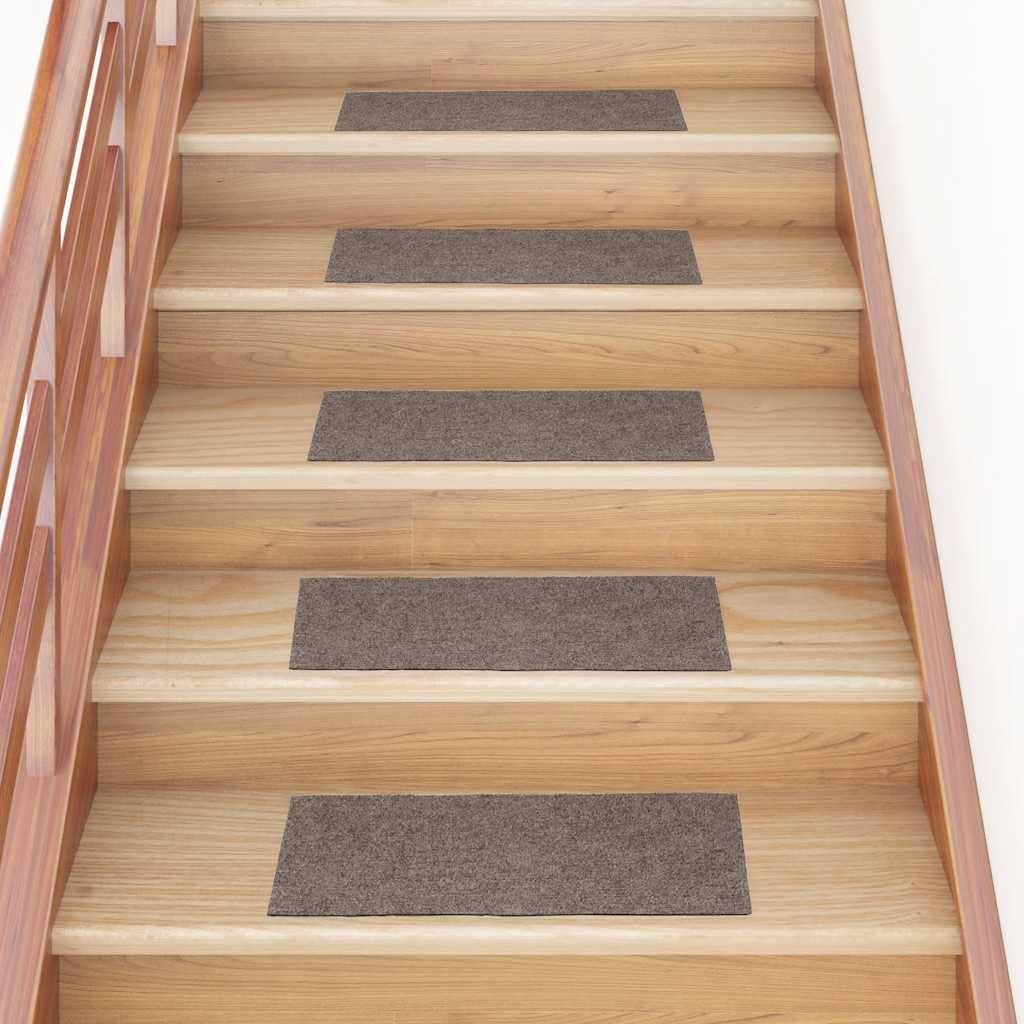 Tapis d'escalier antidérapant lot de 15 protections de marche beige 60x25