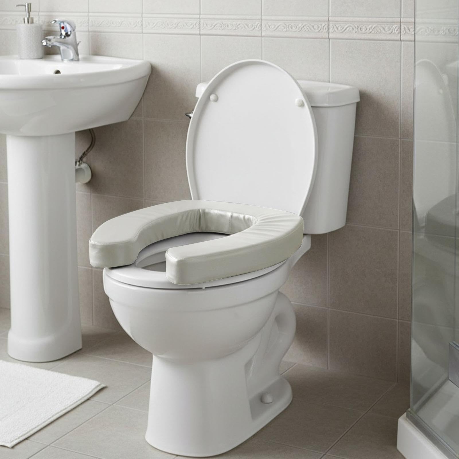 Ergonomiczny, przenośny, podwyższony fotel bezpieczeństwa dla seniorów, niepełnosprawnych, łazienka, dom, podróże, szpital, kamper, pomoc pomocnicza