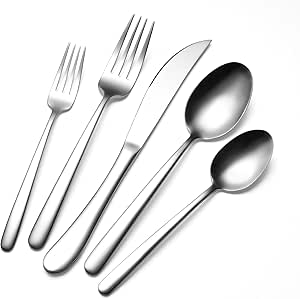 Amazon.com | 40 pcs Silverware Set Service for 8,Heavy Duty Stainless ...