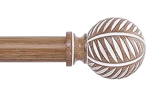 Wood Curtain Rods 48 to 84 Inch - Farmhouse Drapery Rods