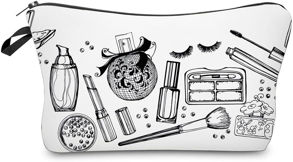 LOOMILOO Cosmetic Bag for Women, Adorable Roomy Makeup Bags Travel Water Resistant Toiletry Bag Accessories Organizer (L2-55244)