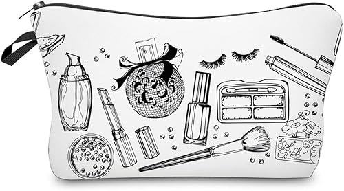 LOOMILOO Bolsa de cosméticos para mujer, adorables y espaciosas, bolsas de maquillaje de viaje, resistente al agua, bolsa de artículos de tocador,