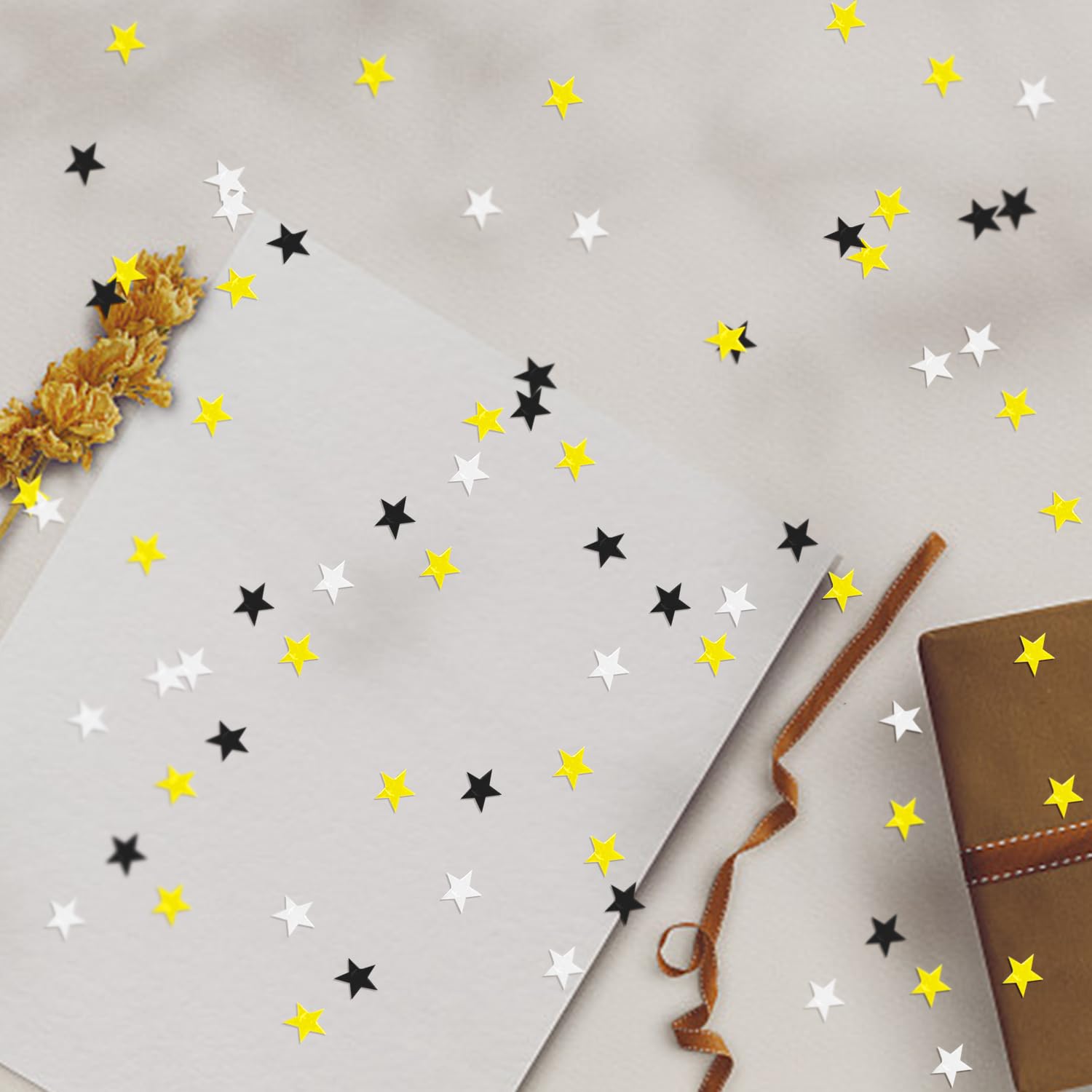 Coriandoli da 30 g, con paillettes a forma di stella luna, decorazione per coriandoli da tavola, fai da te, forniture per feste per bambini, adatti per asilo, compleanno, festa di nozze (argento, oro