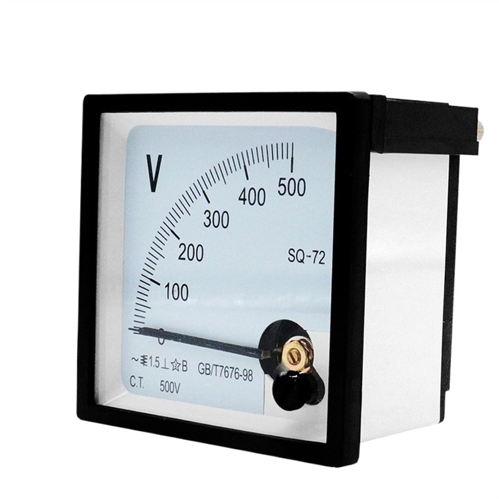 Medidor de Voltaje de Panel analógico de SQ-72, Puntero mecánico, voltímetro de CA, 250V, 300V, 450V, 500V, precisión 1,5 (Size : AC500V)
