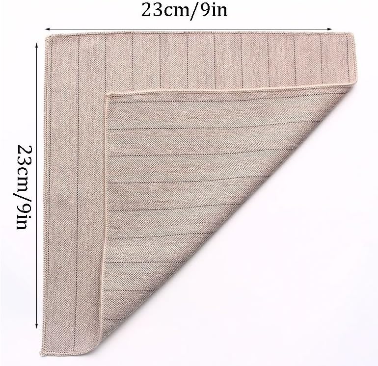 Men's Suit Pocket Square Striped Retro Gentleman Wool Blend Handkerchief