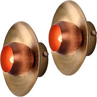 28 Fireplace Wall Ideas With TV That Feel Warm And Luxurious 53 Handcrafted Pure Industrial Brass Wall Sconce Light – Modern Mid Century...