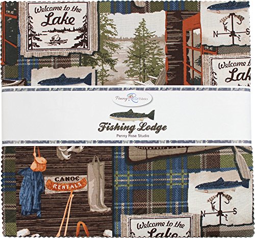 Fishing Lodge 10" Stacker 42 10-inch Squares Layer Cake Penny Rose Fabrics