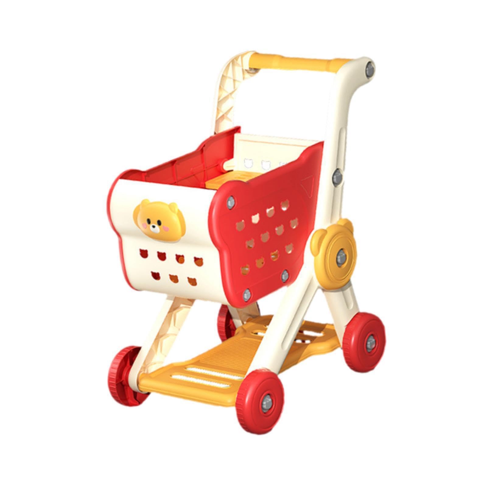 Carrello della spesa Giocattoli per bambini Divertimento educativo Mini carrelli della spesa Esperienza di stoccaggio interattiva Carrello a mano del