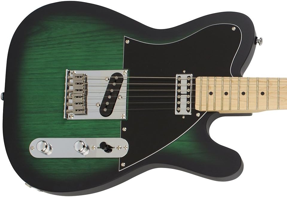 (SGC) J-Hawk Series Standard Maple Fretboard Electric Guitar - Trans Satin Green Burst