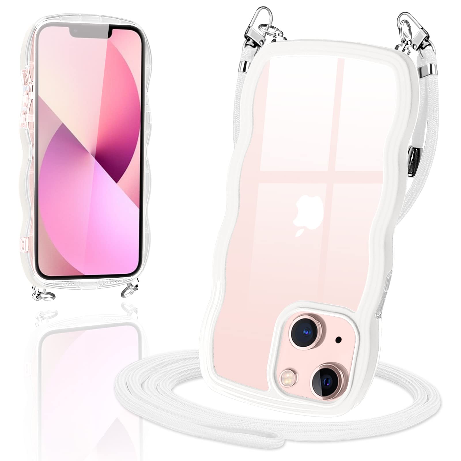 Amazon.co.jp: iPhone13 / iPhone14 ケース ショルダー クリア TPU い  