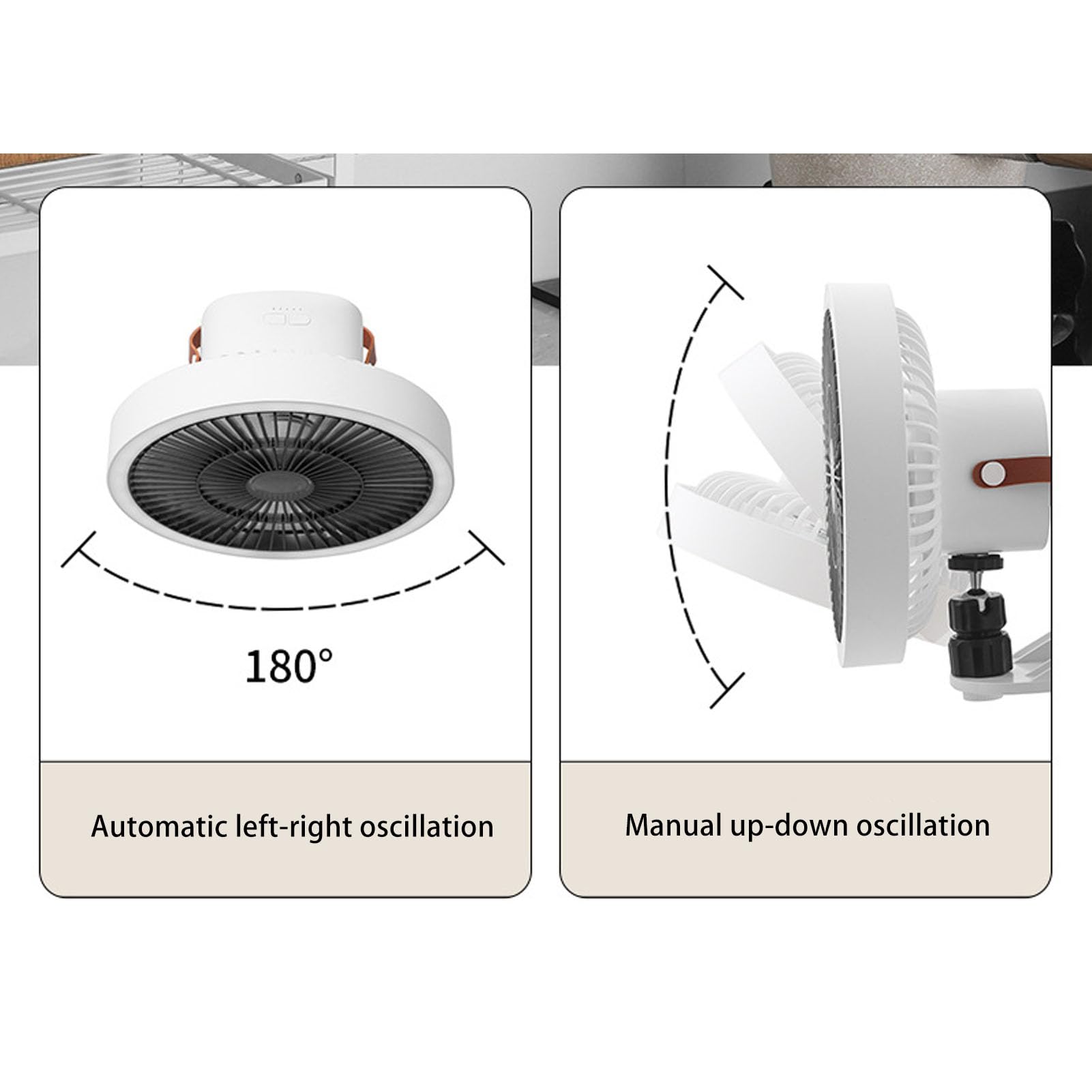 Haofy Petit Ventilateur Oscillant Mural avec Télécommande, Veilleuse 3 Vitesses, Idéal pour Chambre à Coucher, Bureau, Garage