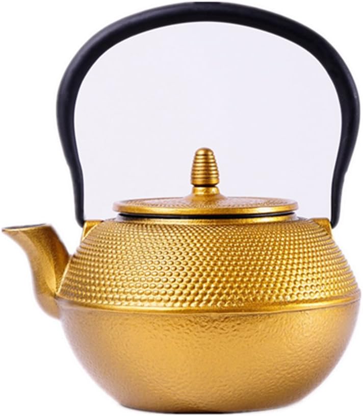 RUIKA Japanese tetsubin Cast Iron Teapot Gold Kettle 1200ml 40 Ounce