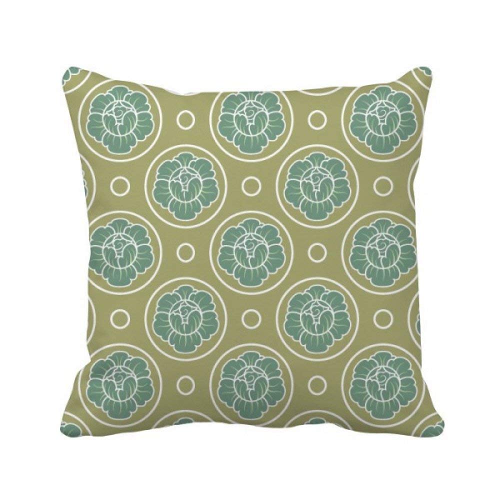 Housse de coussin chou vert carrée pour décoration salon