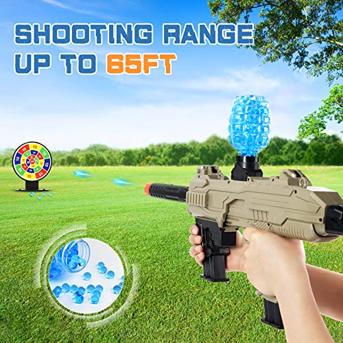 Izokee Combination Electric Gel Ball Blaster Gun, 4 Modes Automatic Splatter Ball Gun With 40000+ Water Beads, For Outdoor Activities - Shooting Team Game, Gifts For Boys Girls Birthday Christmas #TOP4