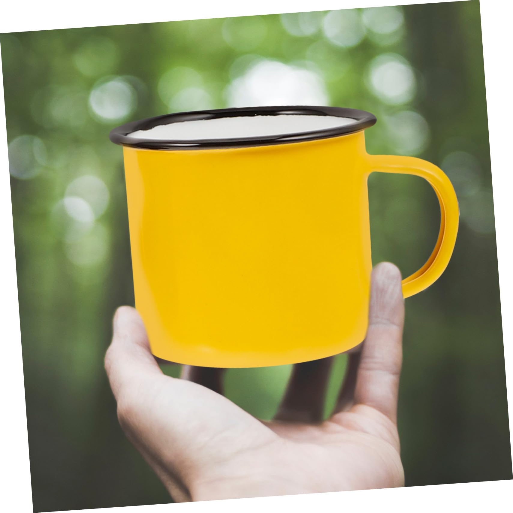 Alipis Conjunto de 4 Tazas de Esmalte Vintage de 350ml, Diseño Clásico y Estilo Simple, Práctico y Duradero para Camping y Uso Diario