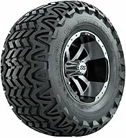 Vista 1 de GTW Combo de ruedas y neumáticos para carrito de golf de 10 pulgadas GTW Storm Trooper mecanizadas/ruedas negras en neumáticos Predator todo