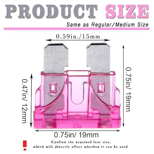 Miniatura 3 de (20 piezas) Fusible de hoja estándar de 3 amperios, fusible automotriz de 3 A para automóvil y camión