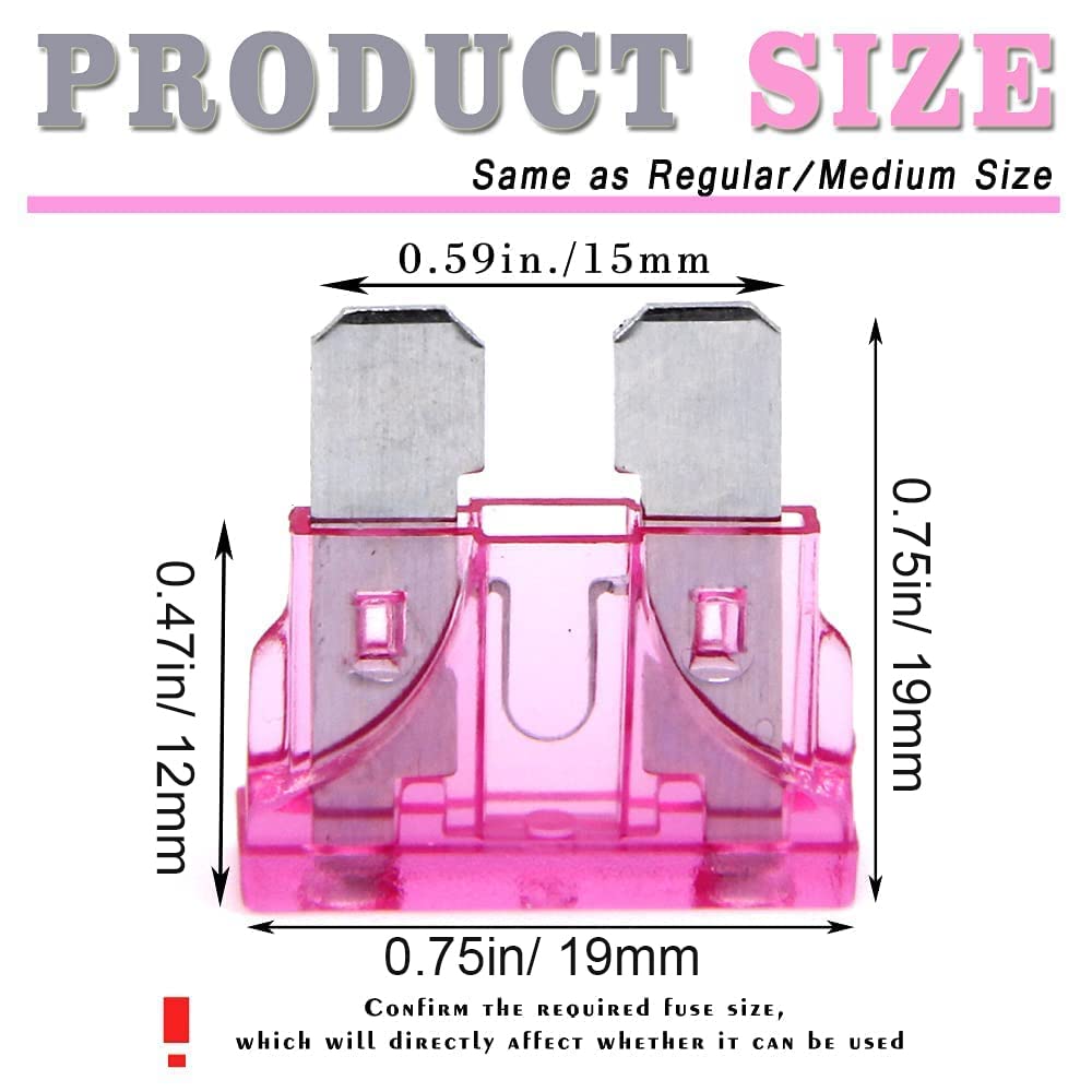 Lot de 20 fusibles à lame standard 3 A pour voiture et camion