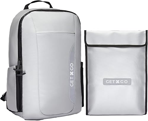 Combo de mochila ignífuga  UL 94 V-0 y NFPA 701 Go Bag  Soporta hasta 1832 F  Bolsa de emergencia resistente al agua para documentos, tecnología y