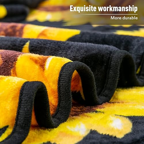 Miniatura 4 de Jekeno Manta de Regalos de Girasol para Mujeres y Niñas, Regalos de Decoración de Girasoles para Amantes de los Girasoles Adultos y Niños, Linda