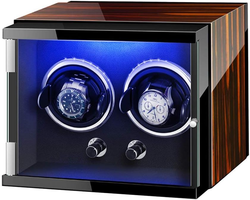Automatic Watch Winder LCD Touch Screen with Remote Control and LED Light Piano Paint Exterior Quiet Motor Watch Winder for Automatic Watches