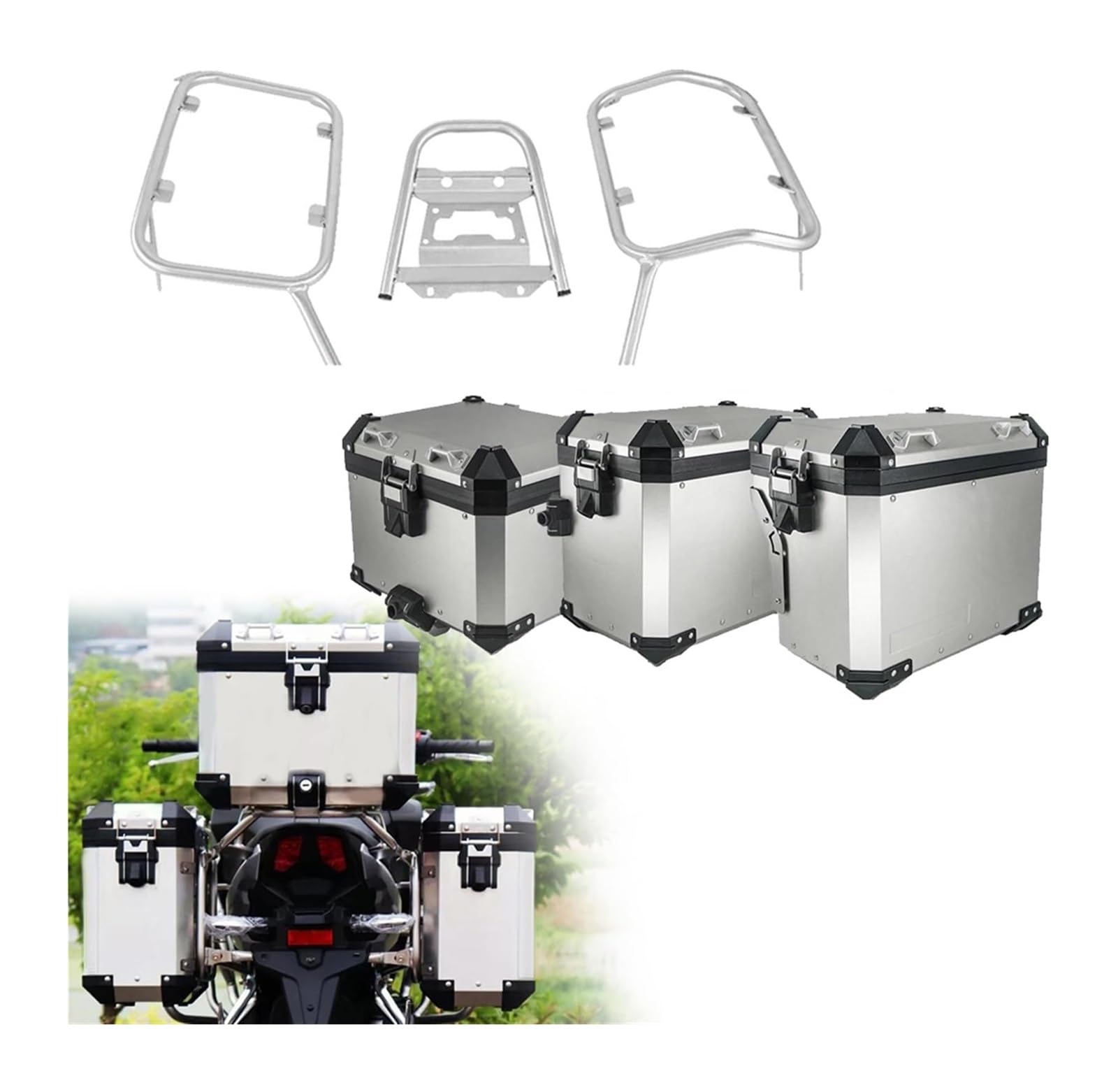 Für CB400X CB400 CB 400 X 400CB 2021 Motorrad 40L/45L Top Case Schwanz Box Halterung 32L Packtaschen Satteltasche Gepäckträger Gepäckträger Hinten Motorrad