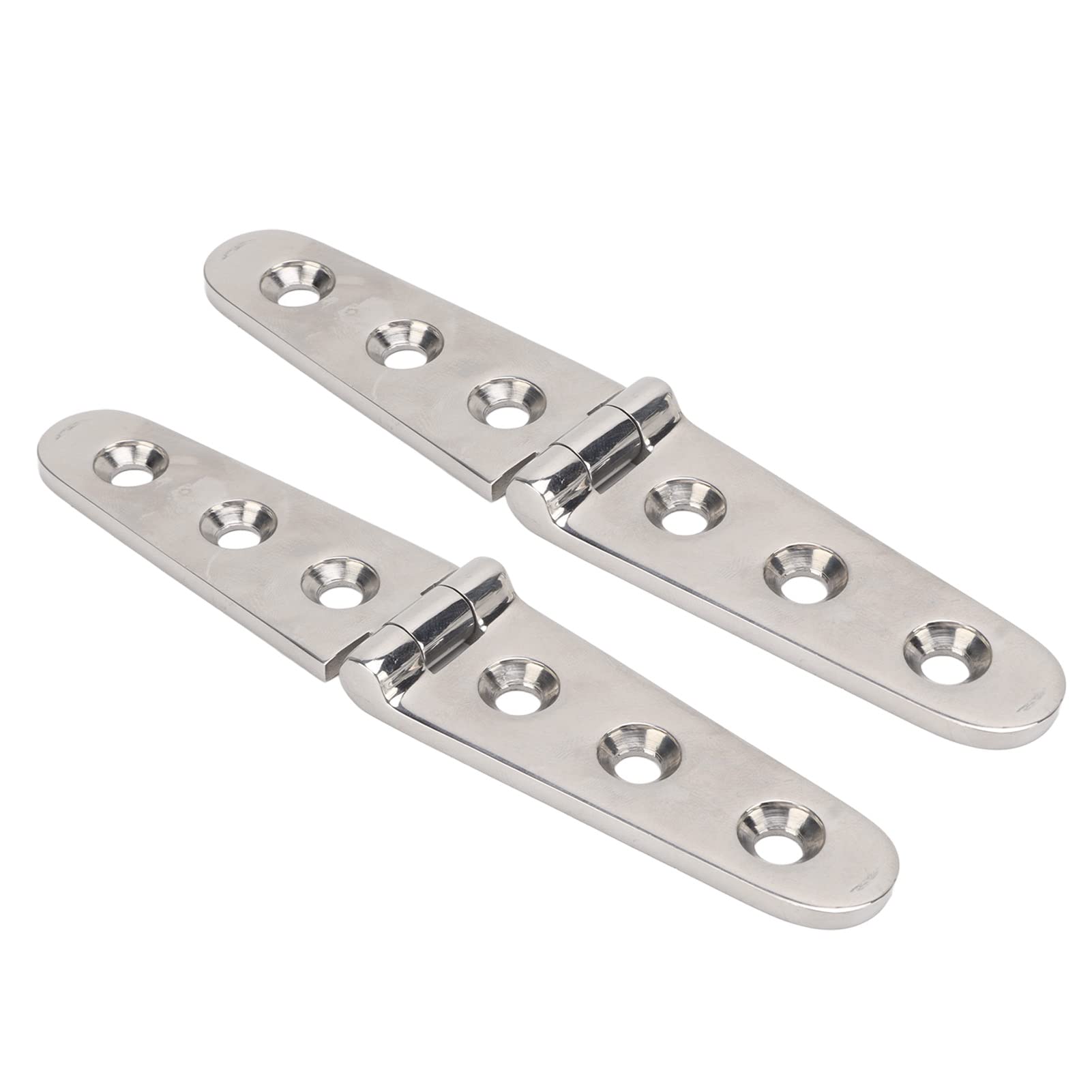 MEKOTRIN 2Pcs Boat Door Hinges for Marine Cabinet Flip Hinge Stainless Steel Boat Flush Door Hinge, 152 * 30mm, 3 Holes, for Home Marine Boat Yacht Door Window, Locker, Cabinet, Deck, Tool Box