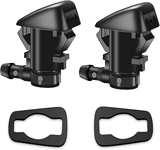 Windshield Washer Nozzle Kit fit for 2005-2016 Jeep Grand Cherokee, 2005-2013 Chevy Malibu, 2005-2010 Pontiac G6, 2007-2010 Saturn Aura, Replace #55372143AB, 15247800, 55156427AB, 55079049AA, 2PCS