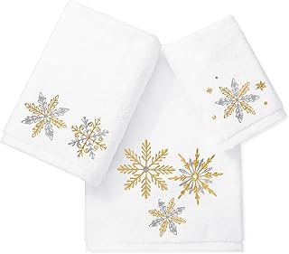 16 Bathroom Decor Ideas for Easy Style Upgrades on Any Budget 175 Christmas Bathroom Towels Set of 3 Winter Snowflake Embroidered Cotton T...