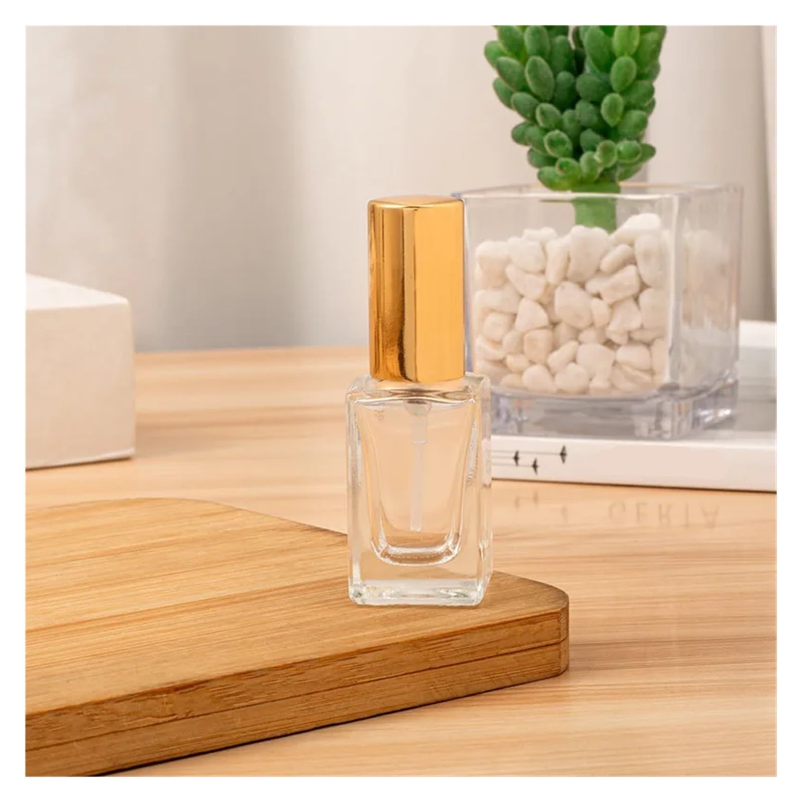 Bote Spray Pulverizador Botella de perfume portátil recargable vidrio 10 ml, contenedor cosméticos, atomizador en aerosol vacío, botella viaje, 10/30/50 unidades(Silver cap,50pcs)
