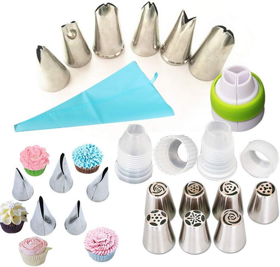 Piping Tips Set, Docoo 22pcs Russian Piping Tips Cake