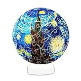 Pintoo 3D Plastic Puzzle Sphere Light for Adults 60 Piece - Vincent Van Gogh The Starry Night, June 1889 [J1013]