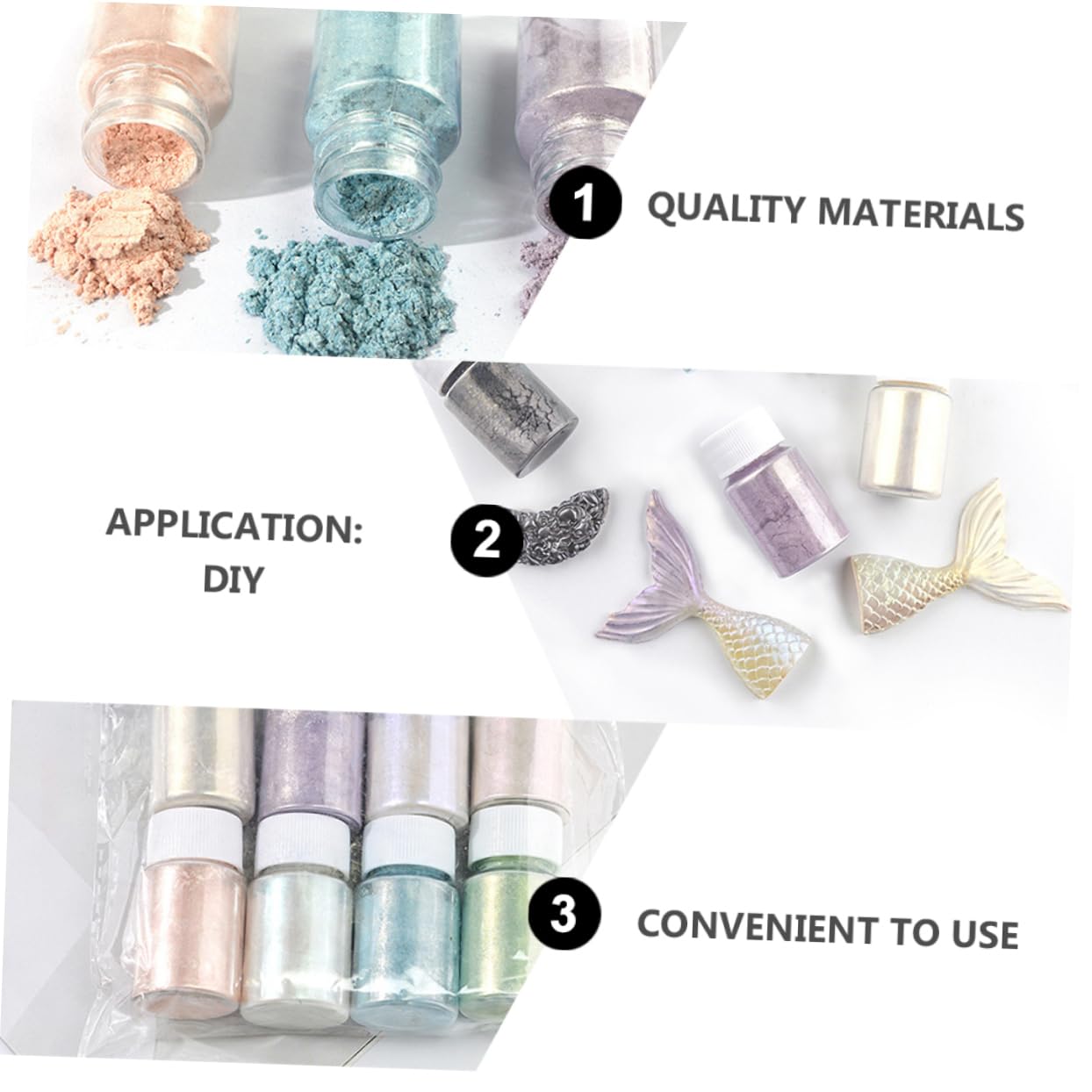 OSALADI 2 series Polvo Polarizado Pigmento Para Tinte Tonificante Polvo De Mica Iridiscente Para Uñas Colorante De Resina Epoxi De Mica Que Cambia De Color De 9 piezas*2