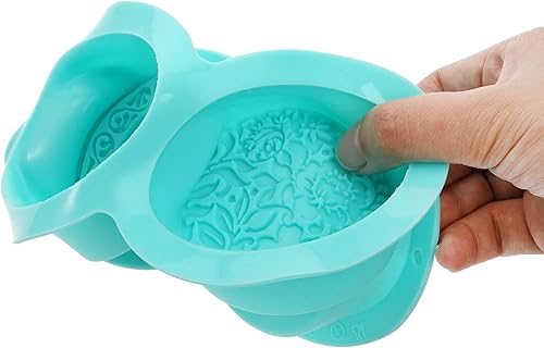 Miniatura 3 de Hedume Paquete de 3 moldes de silicona para jabón, 4 cavidades diferentes formas de flores, moldes de silicona para hornear, moldes de jabón hechos