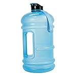 TOOFEEL 1 Gallon Water Bottle - 128 oz Water Bottle with Flip Lid - Gallon Water Bottle with Handle,BPA Free gallon Water jug with Measurements Marked - Transparent Light Blue