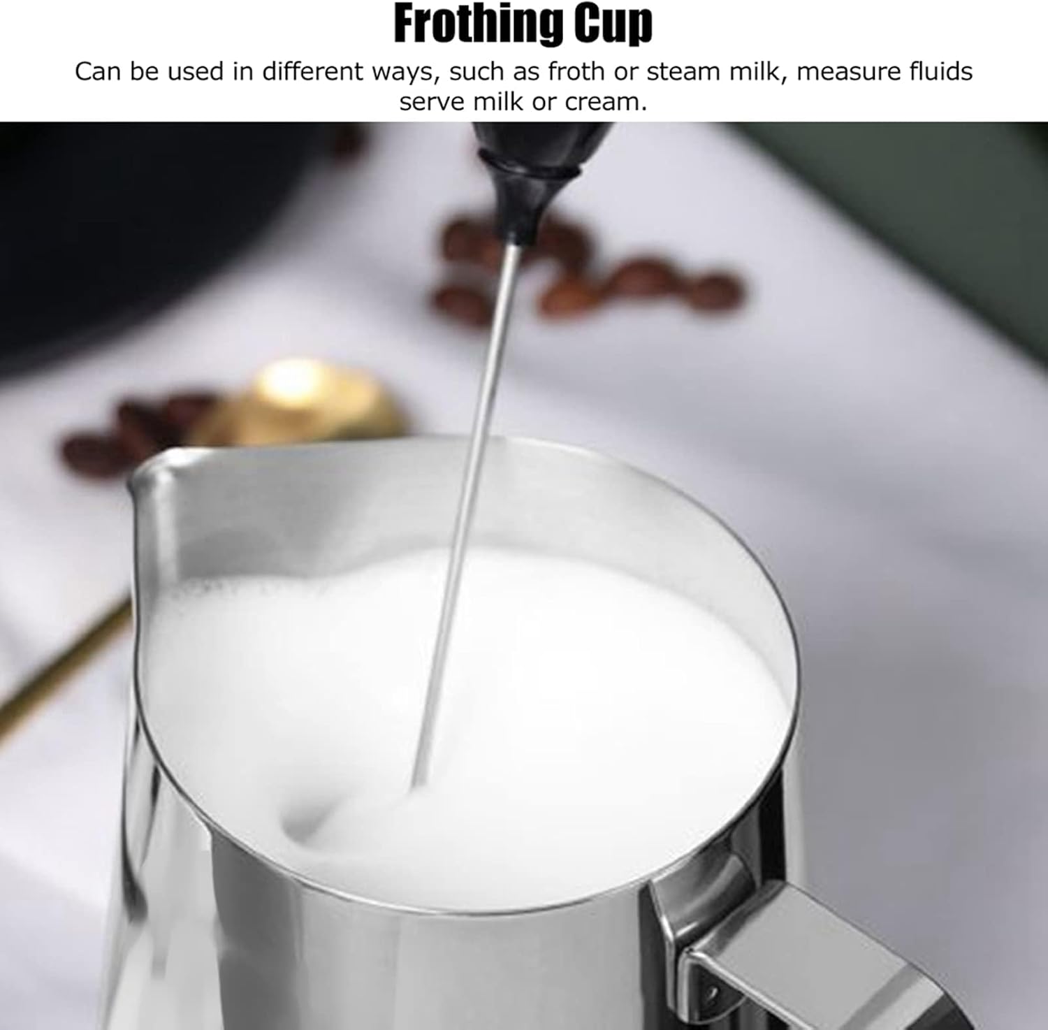 Coffee Milk Frother Cup, 150ml Milk Steaming Pitcher Stainless Steel Milk Frothing Pitcher Small Milk Frothing Jug for Espresso Cappuccino Milk Cream Latte Coffee