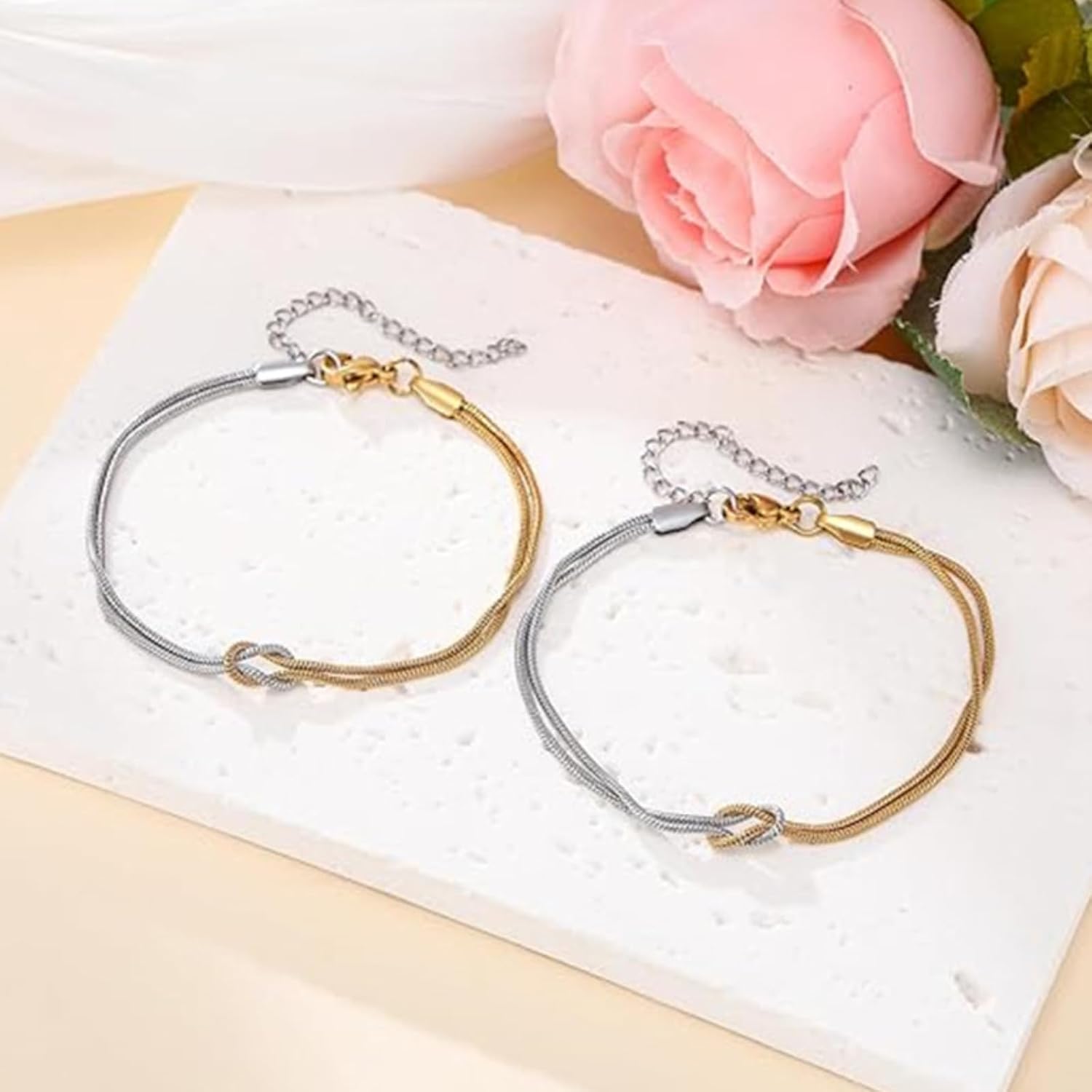 Knot Matching Bracelets for Couples Long Distance Relationship Gifts Couples Bracelets Set for Women Men Trendy 2025 - Image 5