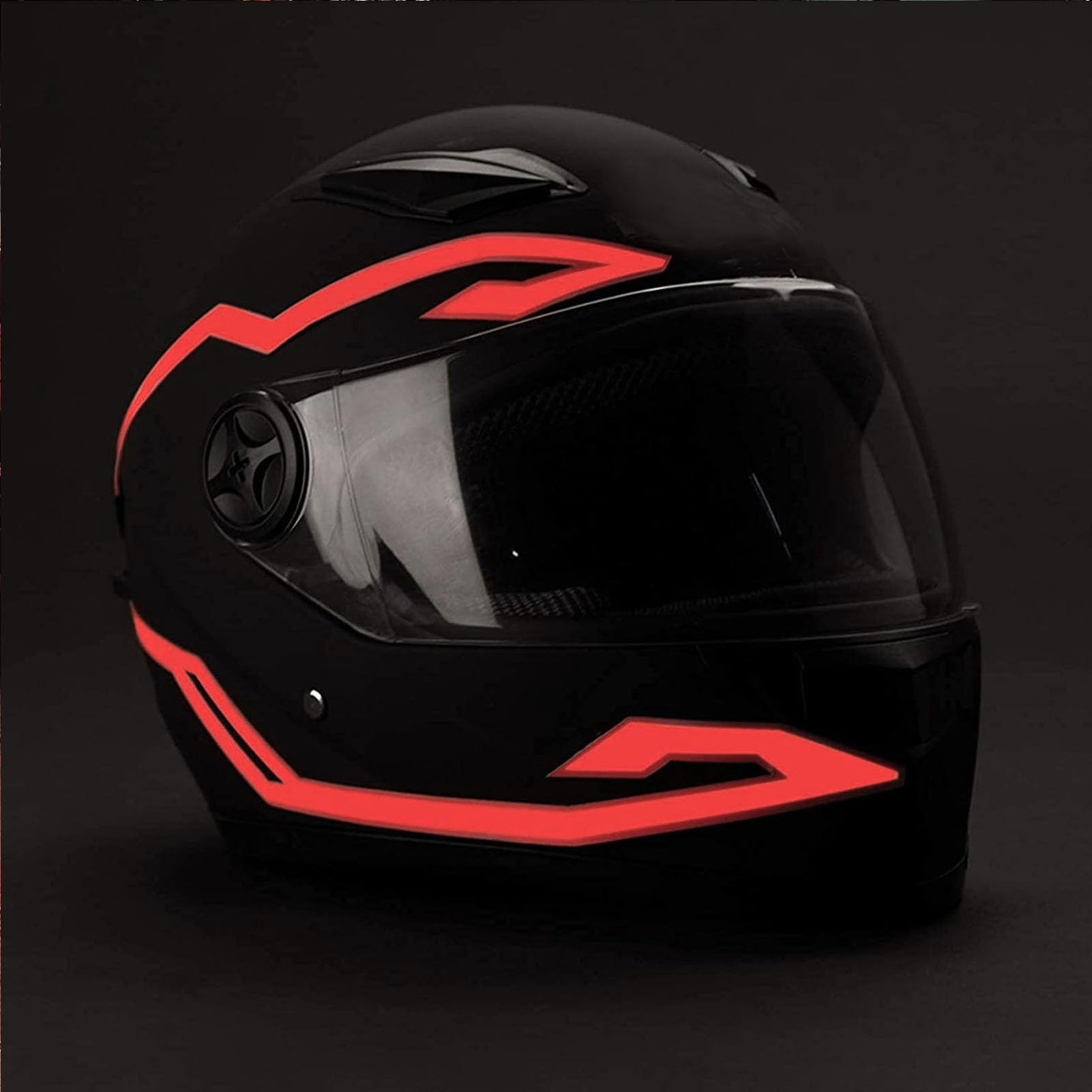 Luce per casco moto – 380 x 35 mm striscia LED in PVC, per modalità segnale impermeabile | per la guida notturna, sicurezza dei caschi da bicicletta, miglioramento della visibilità
