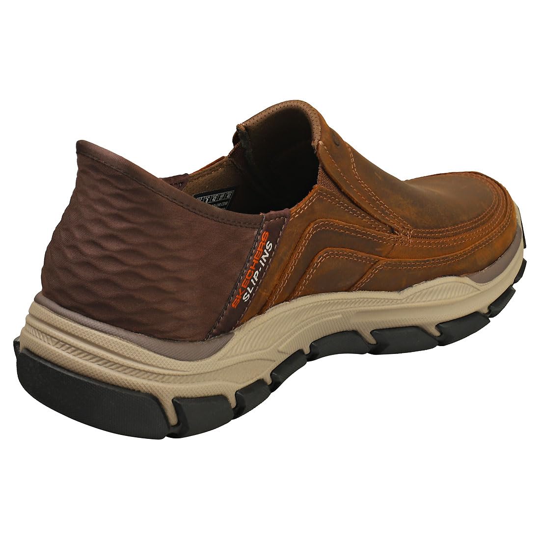 Skechers Slip-ins Respected - Zapatos sin Cordones para Hombre, Color marrón Oscuro
