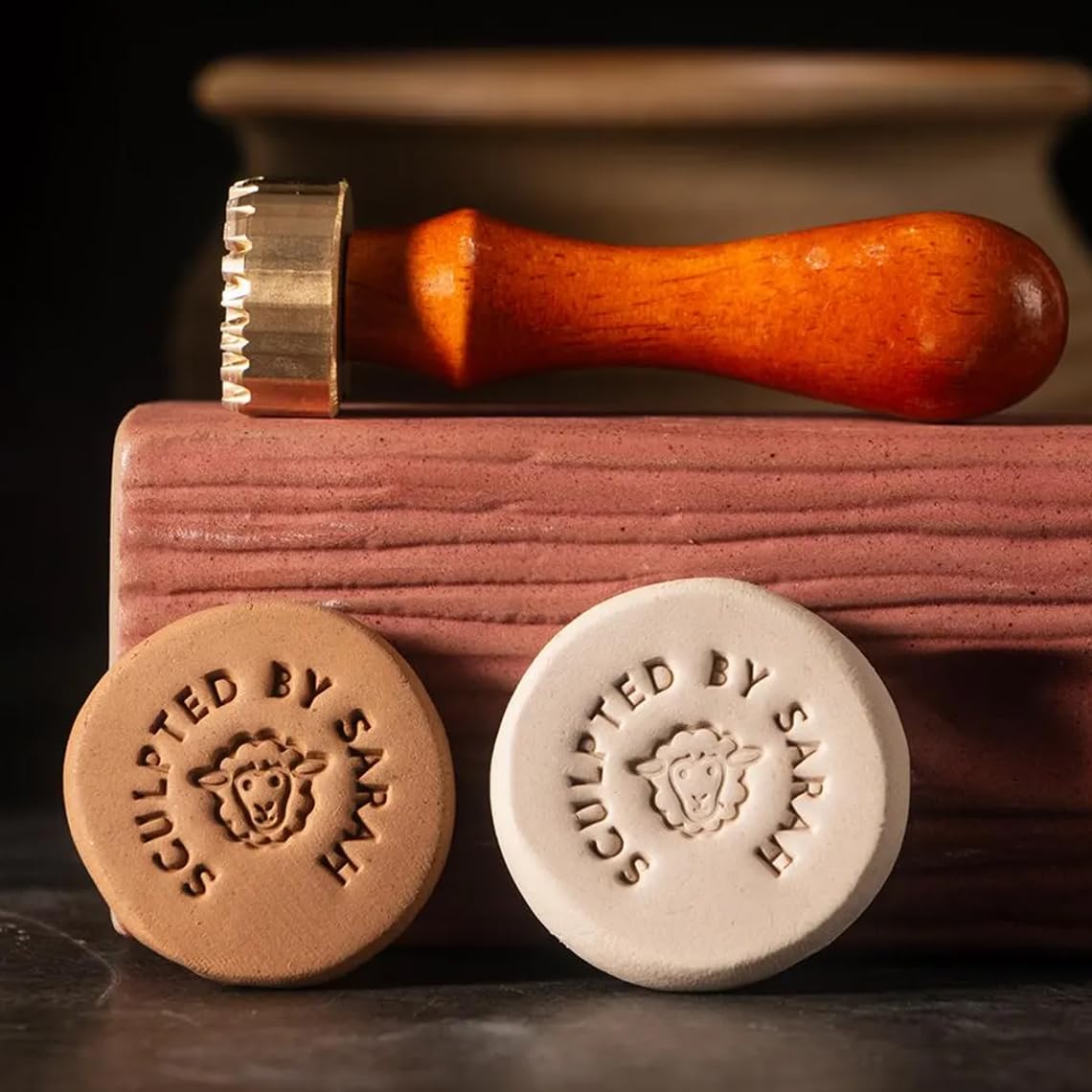 Vniqloo Brass Custom Pottery Makers Mark Stamp, Personalised Clay Signature Stamp, Ceramic Logo Stamp For Pottery Clay, Custom Clay Stamps For Potters & Handmade Ceramic Artists