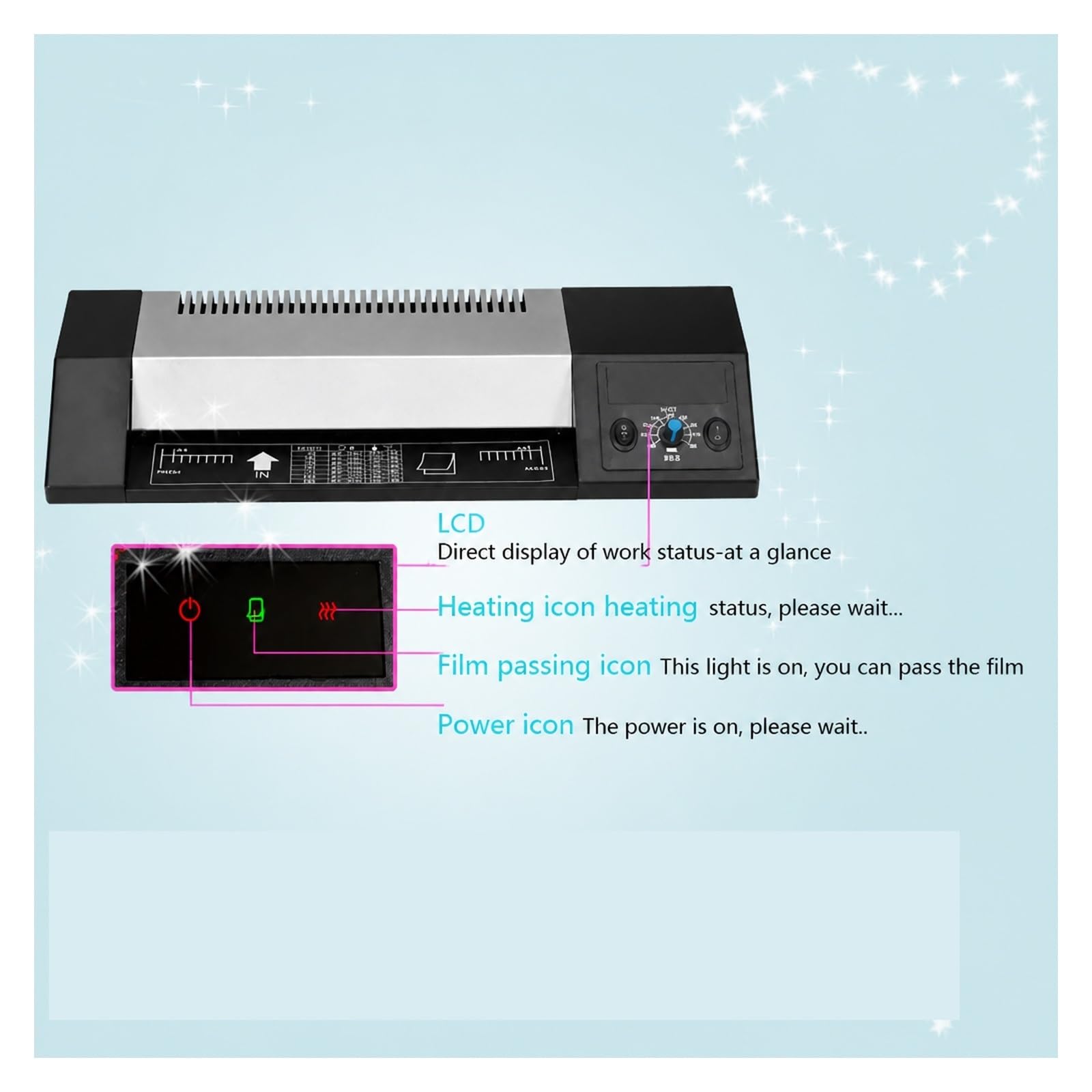 Laminator, Maszyna Do Laminowania Termicznego LM230i A4 do domu i biura | Szybkie Podgrzewanie, System 4 Rolek, 400 W, Szerokość 230 Mm, Rozgrzewanie 3–6 Minut