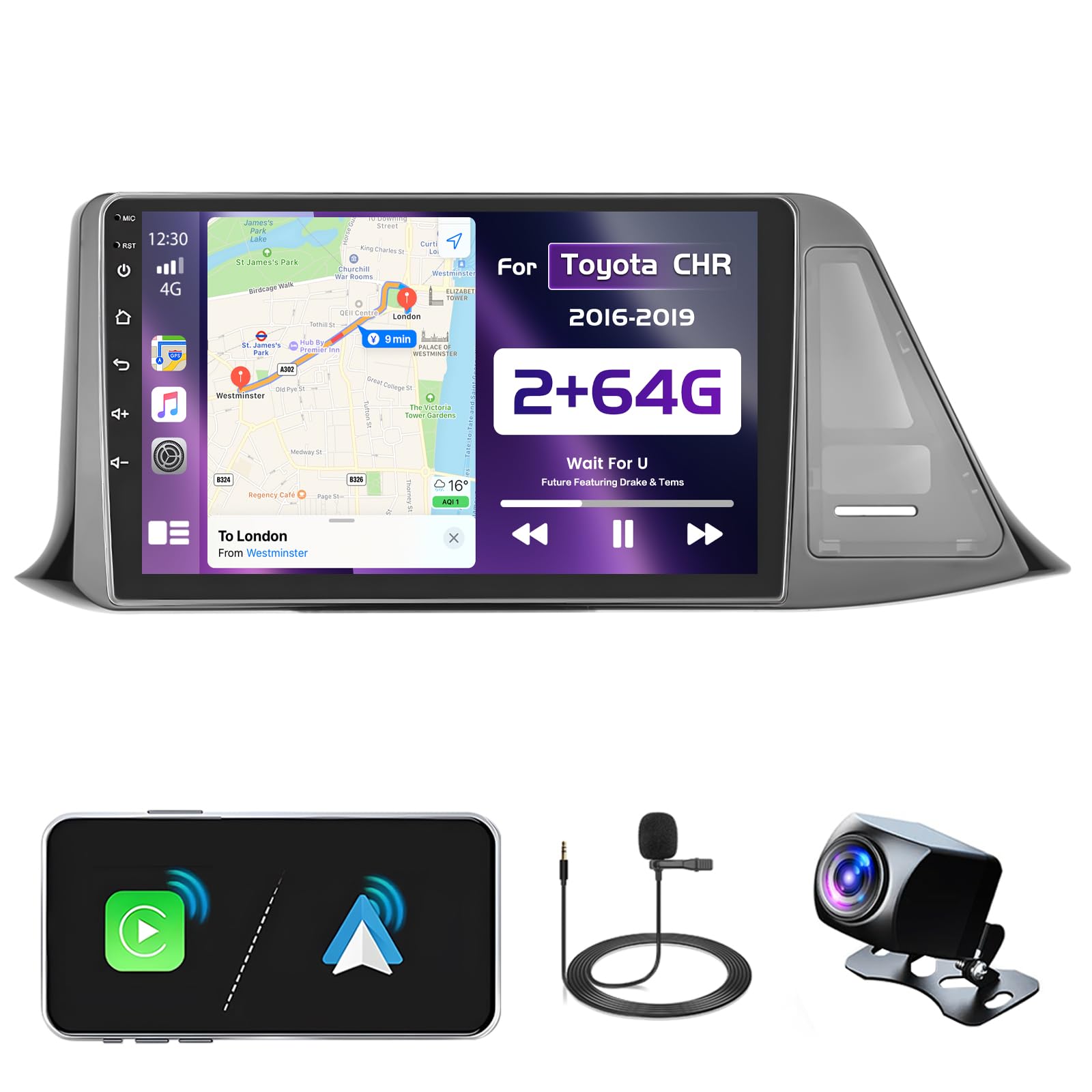 Amazon.com: 5G WiFi Car Radio for Toyota CHR 2016 2017 2018