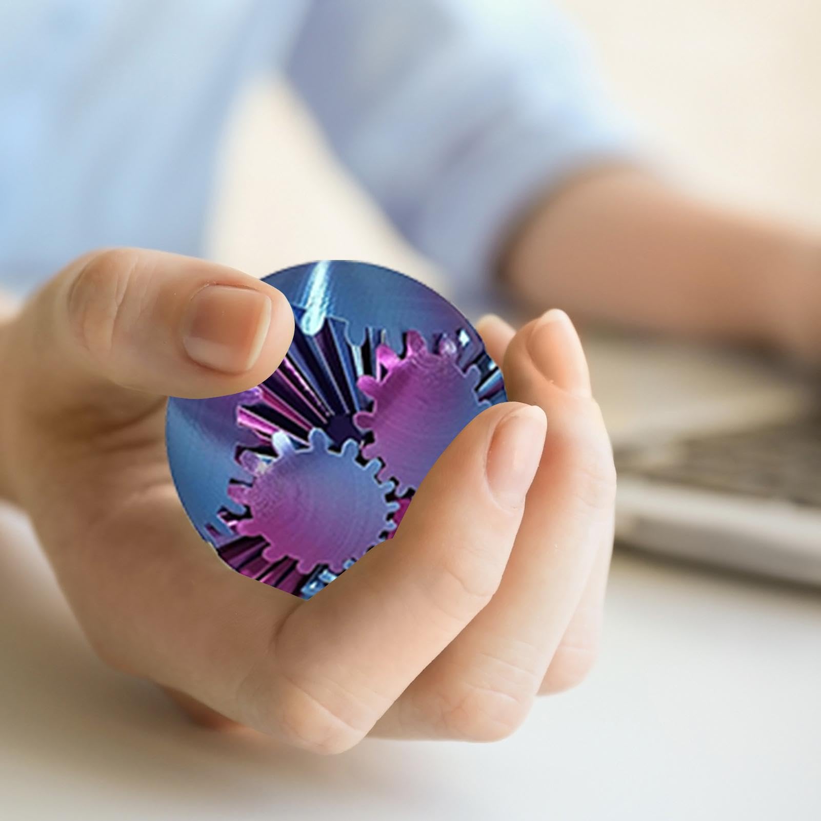 Bola De Engranajes Anti Estrés 3D - Juguete Giratorio, Alivia El Estrés, Ideal Para Viajes Y Trabajo