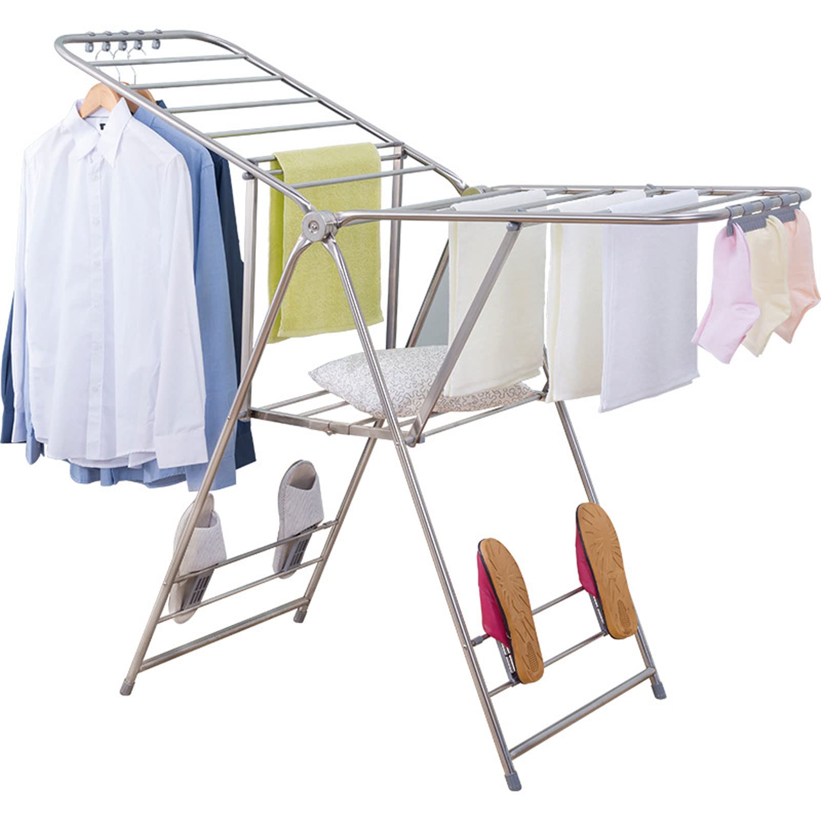 Séchoir à linge pliable pour optimiser le rangement du linge